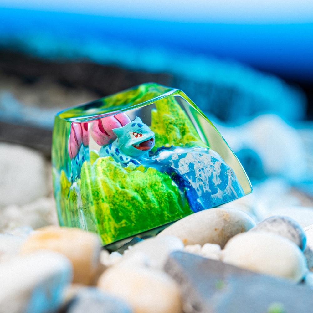 Pokemon - Bulbasaur Artisan Keycap Breakwooden 14