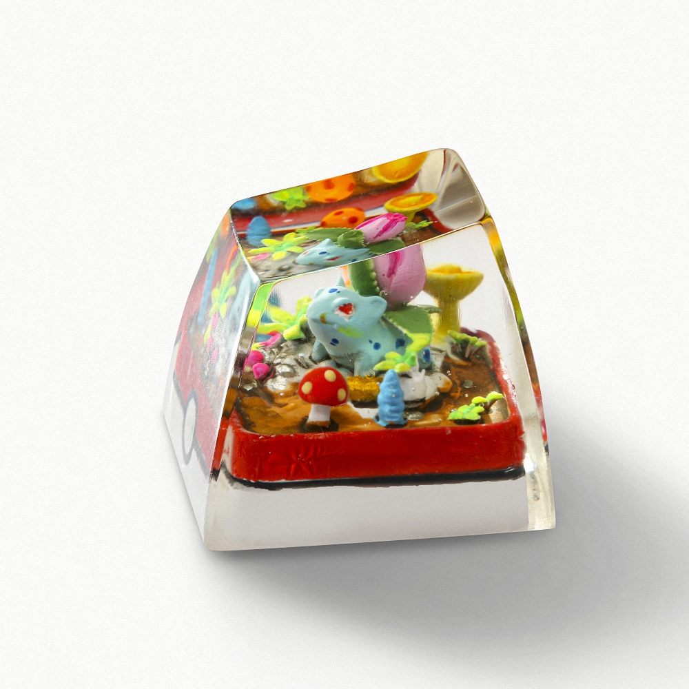 Pokemon - Bulbasaur Artisan Keycap Breakwooden 2