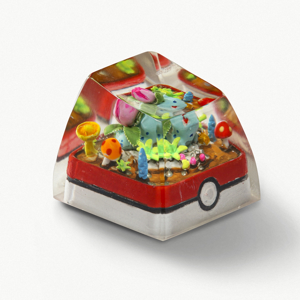 Pokemon - Bulbasaur Artisan Keycap Breakwooden 2