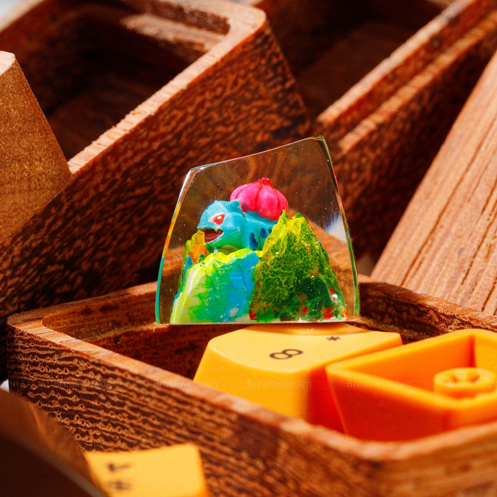 Pokemon - Bulbasaur Artisan Keycap Breakwooden 3