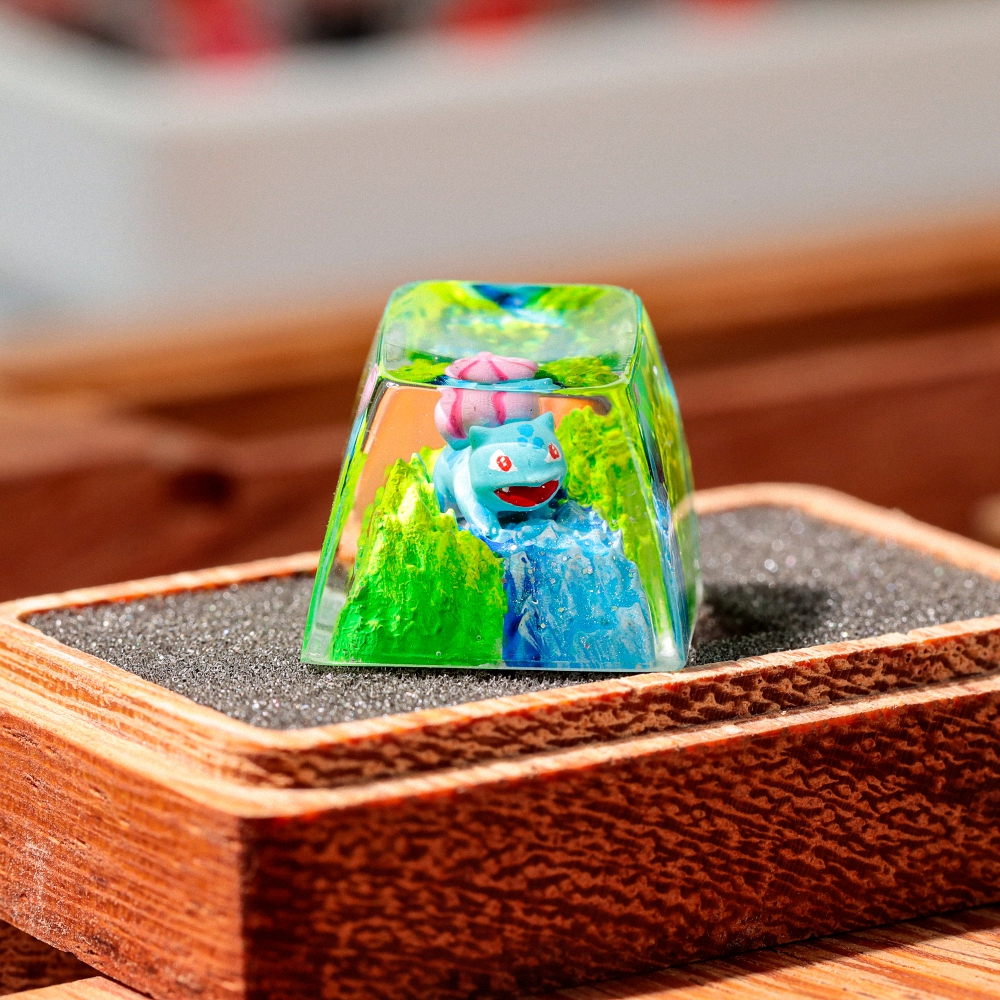 Pokemon - Bulbasaur Artisan Keycap Breakwooden 3