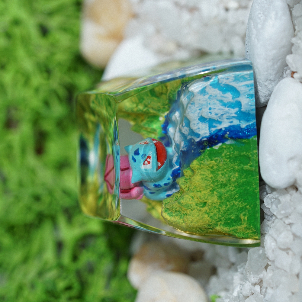 Pokemon - Bulbasaur Artisan Keycap Breakwooden 5