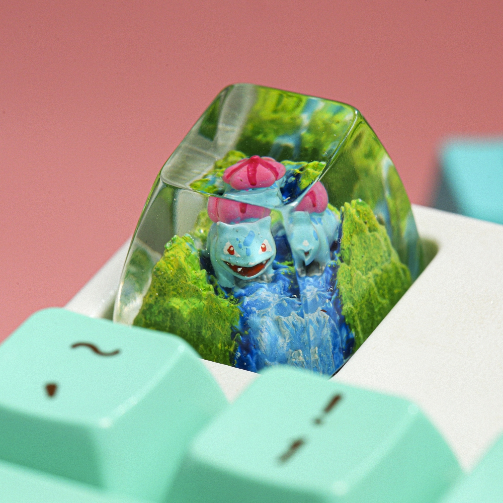 Pokemon - Bulbasaur Artisan Keycap Breakwooden 6