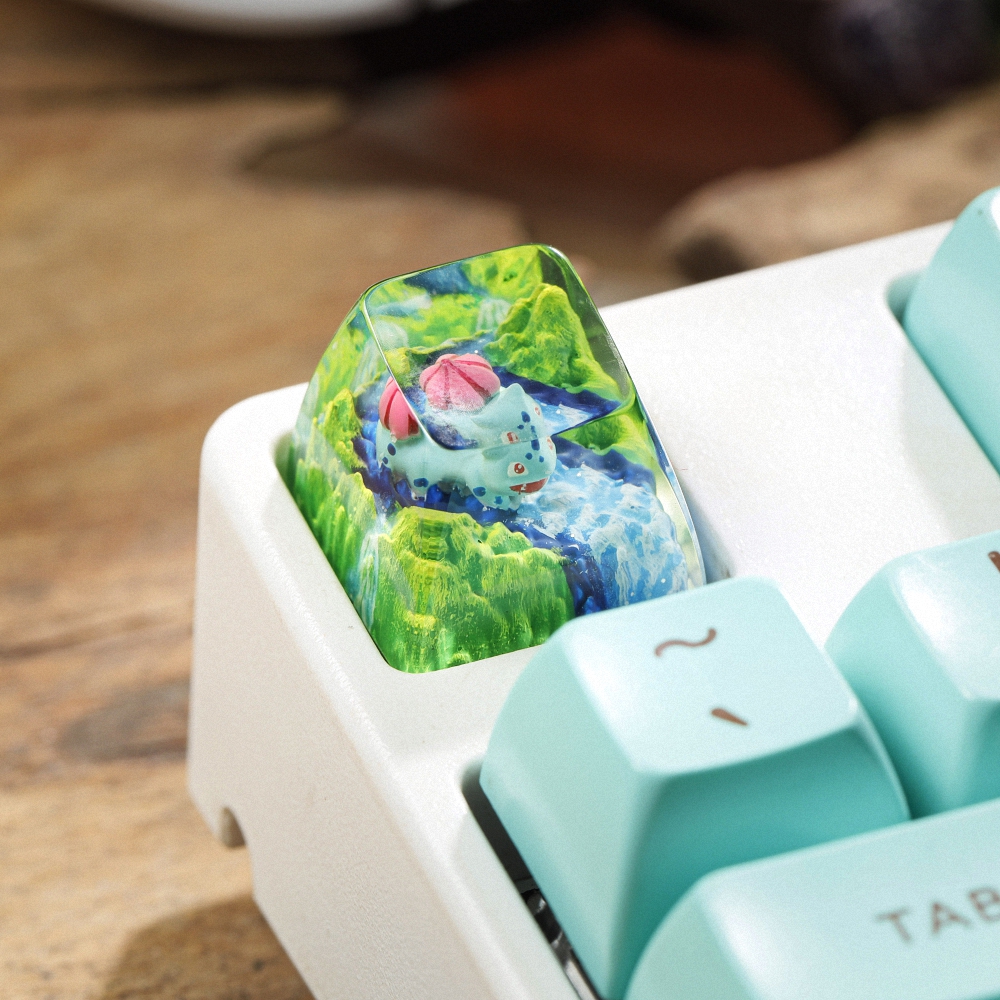 Pokemon - Bulbasaur Artisan Keycap Breakwooden 8