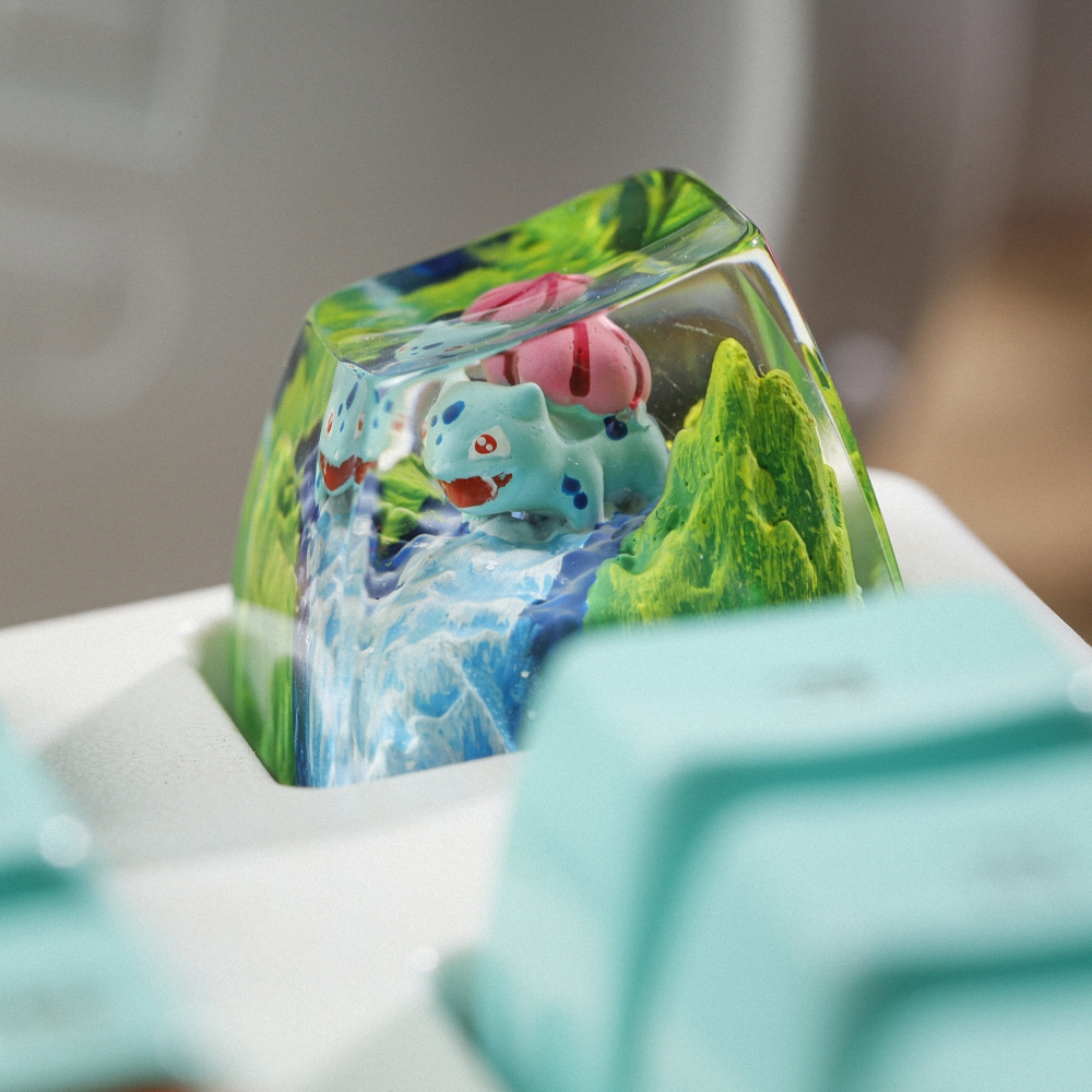 Pokemon - Bulbasaur Artisan Keycap Breakwooden 8