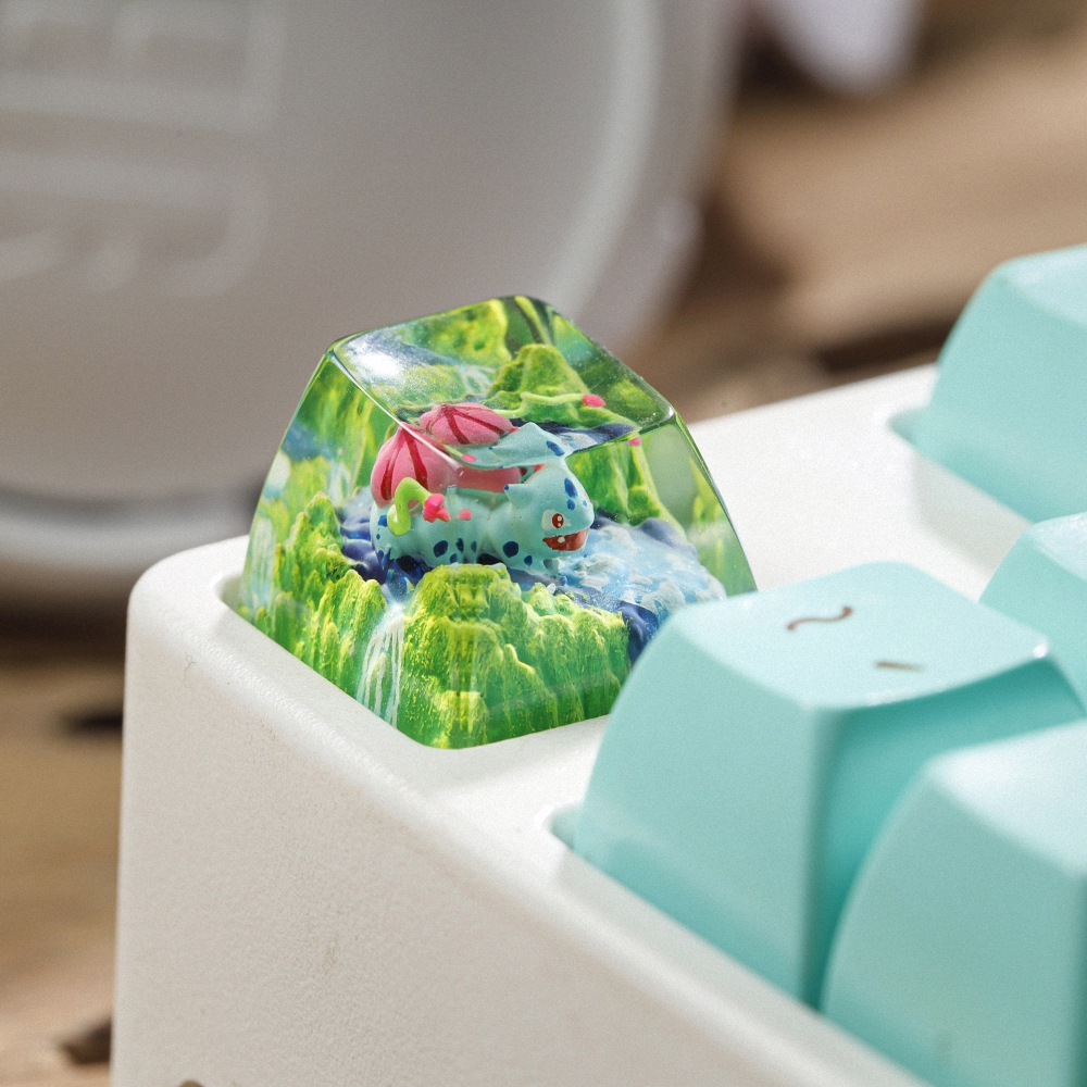 Pokemon - Bulbasaur Artisan Keycap Breakwooden 8