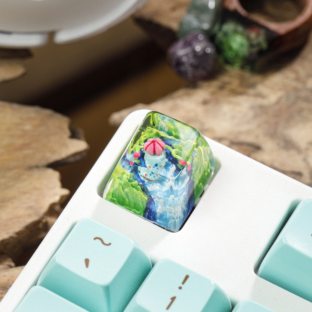 Pokemon - Bulbasaur Artisan Keycap Breakwooden 8