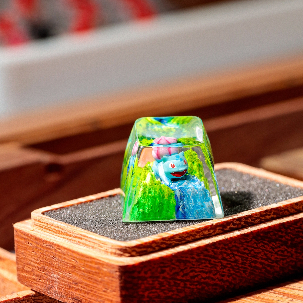 Pokemon - Bulbasaur Artisan Keycap Breakwooden 9