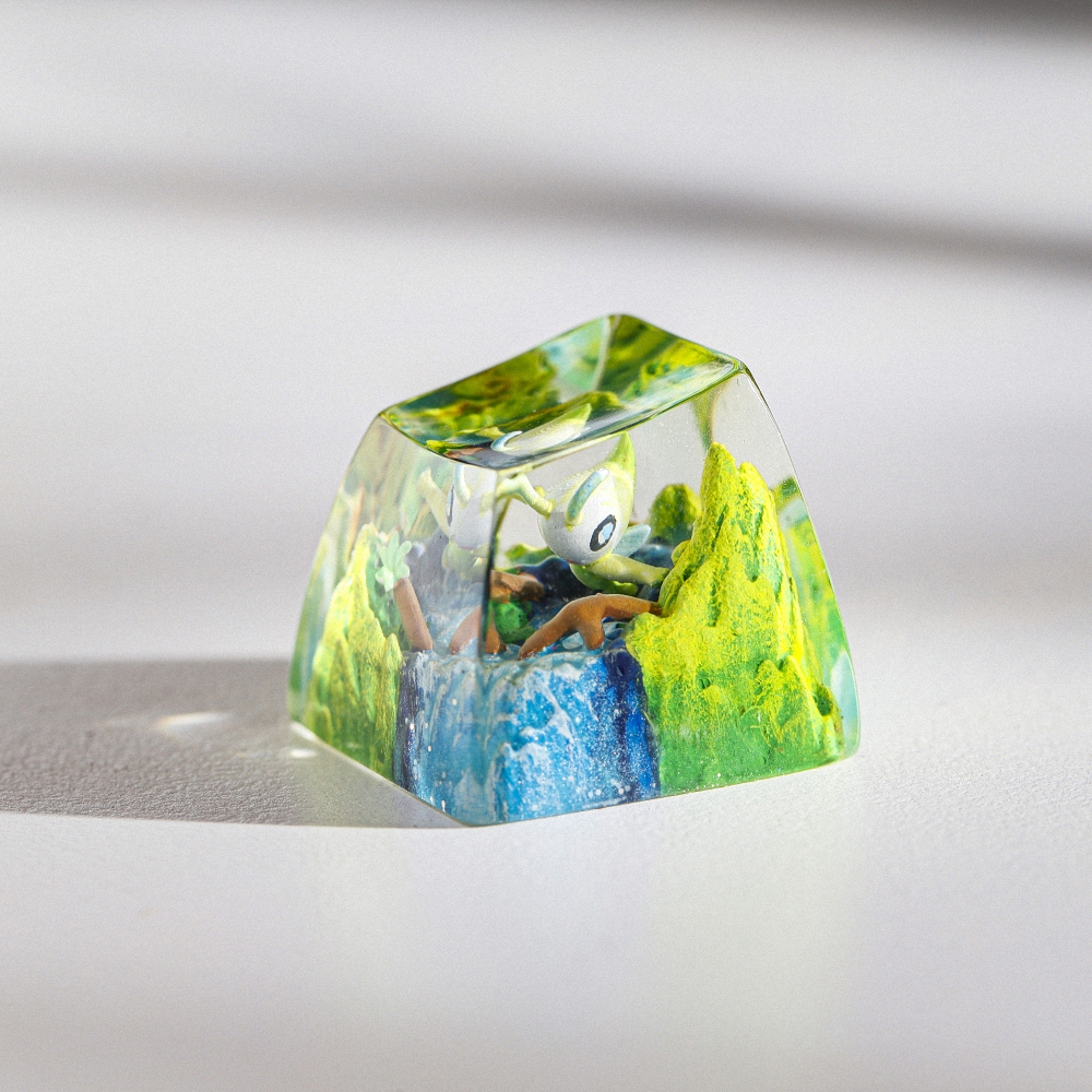 Pokemon - Celebi Artisan Keycap Breakwooden