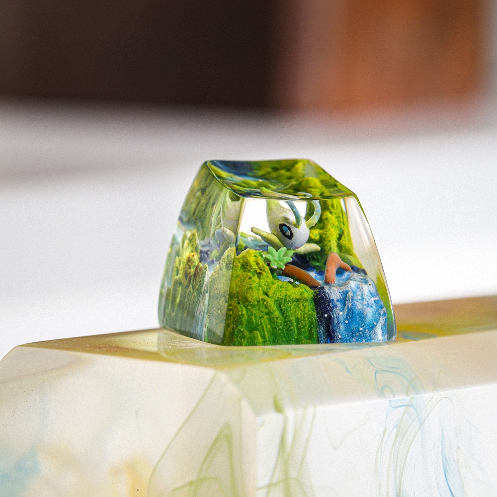 Pokemon - Celebi Artisan Keycap Breakwooden