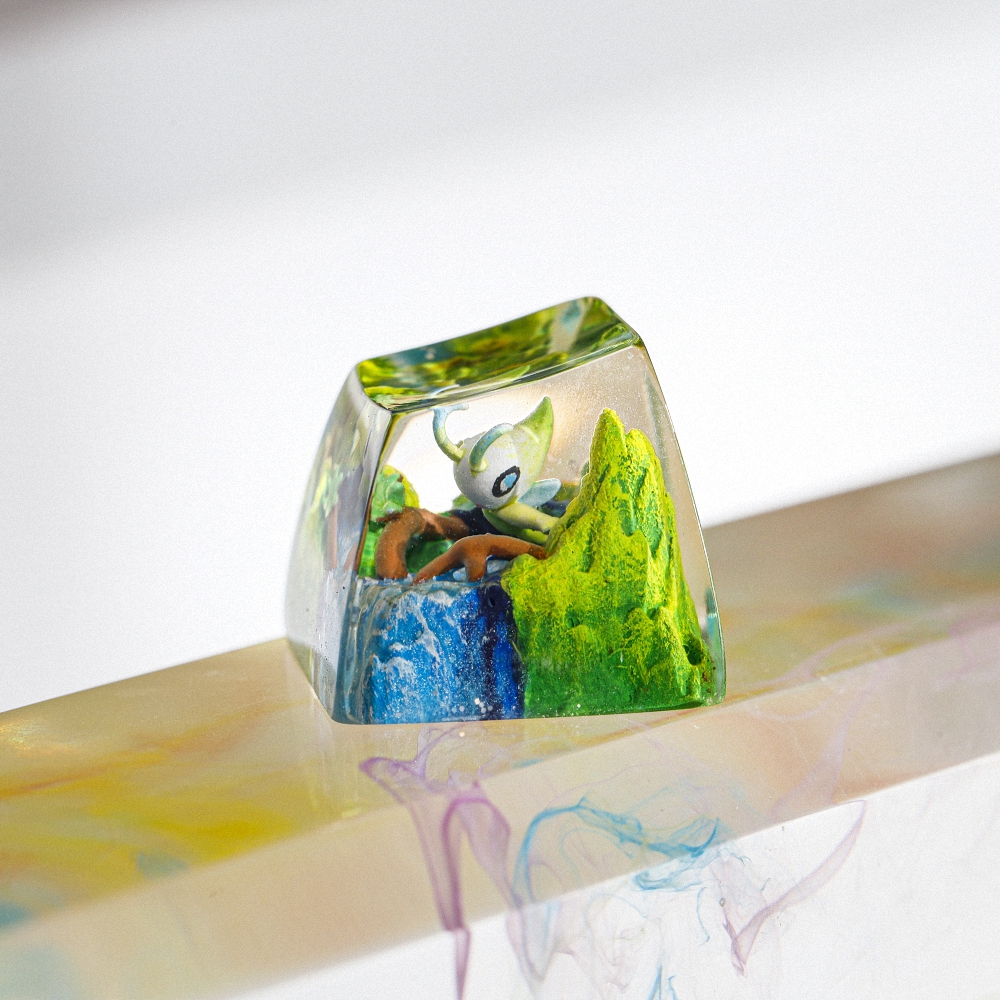 Pokemon - Celebi Artisan Keycap Breakwooden