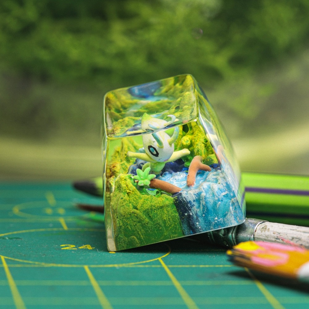 Pokemon - Celebi Artisan Keycap Breakwooden 2