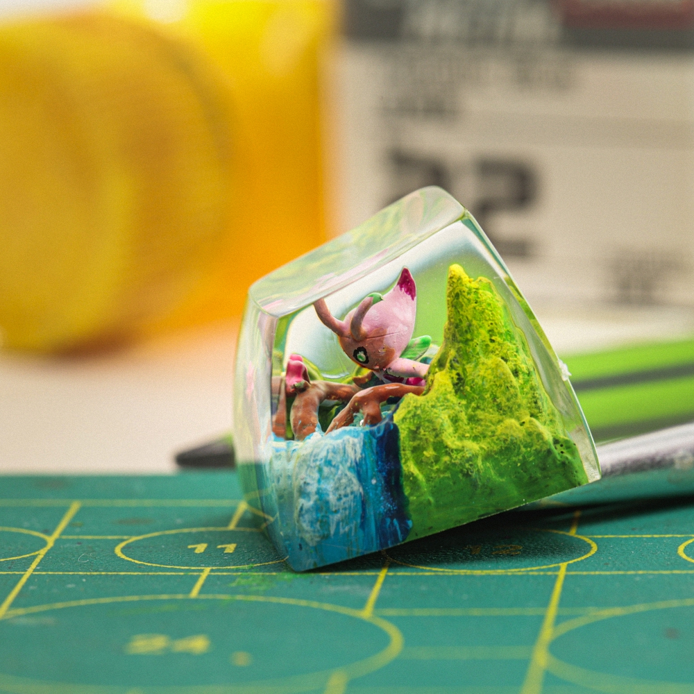 Pokemon - Celebi Artisan Keycap Breakwooden 2