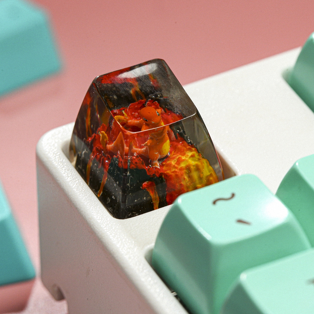 Pokemon - Chamander Artisan Keycap Breakwooden 11
