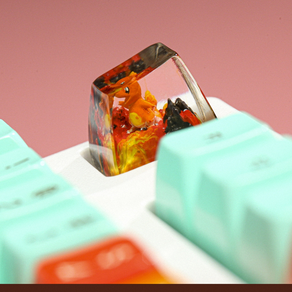 Pokemon - Chamander Artisan Keycap Breakwooden 11