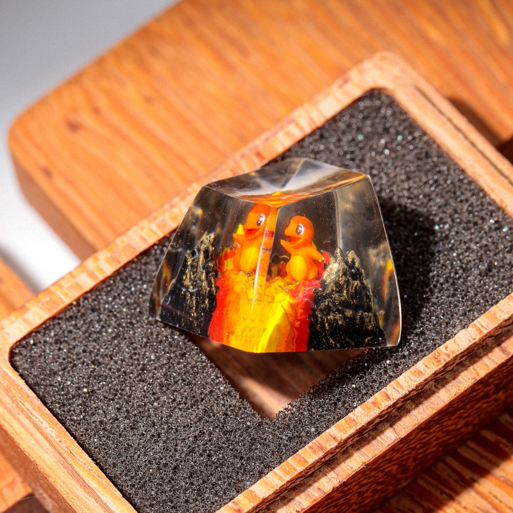 Pokemon - Chamander Artisan Keycap Breakwooden 3