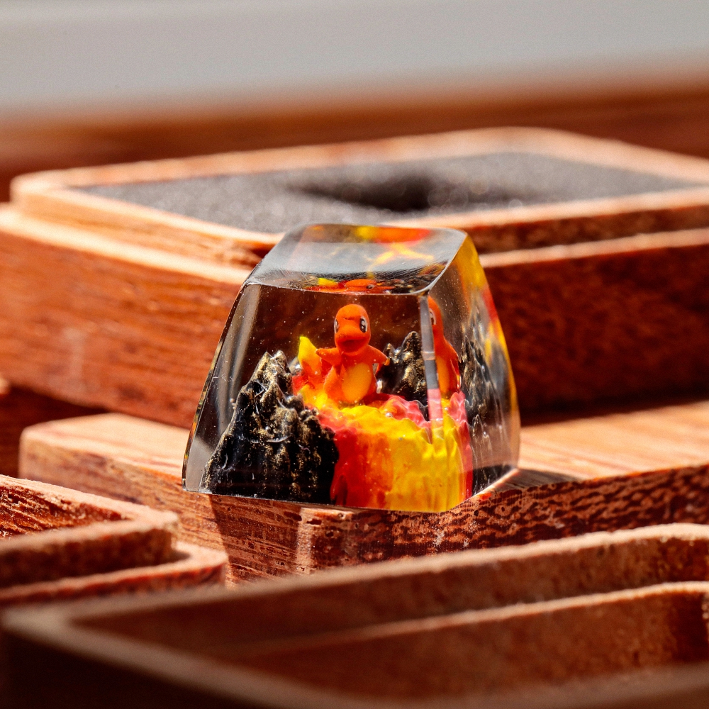 Pokemon - Chamander Artisan Keycap Breakwooden 3