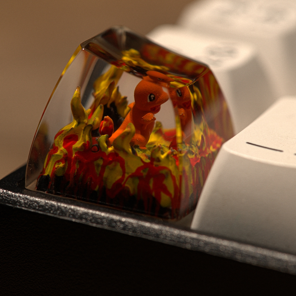 Pokemon - Chamander Artisan Keycap Breakwooden 8