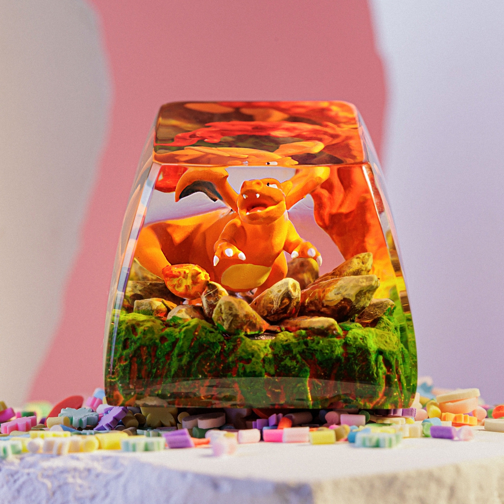 Pokemon - Charizard Artisan Keycap Breakwooden