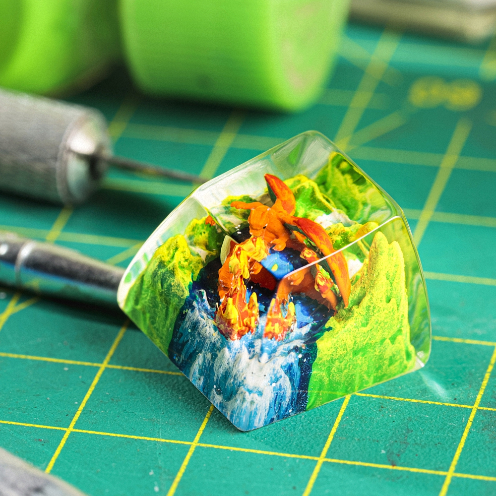 Pokemon - Charizard Artisan Keycap Breakwooden 13