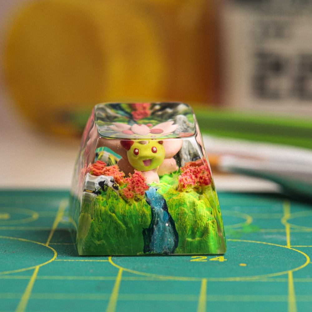 Pokemon - Cherrim Artisan Keycap Breakwooden