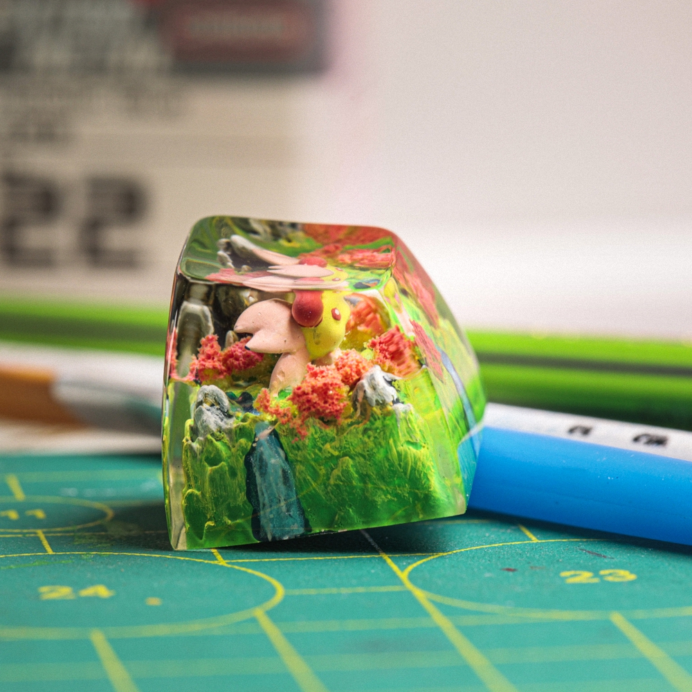 Pokemon - Cherrim Artisan Keycap Breakwooden