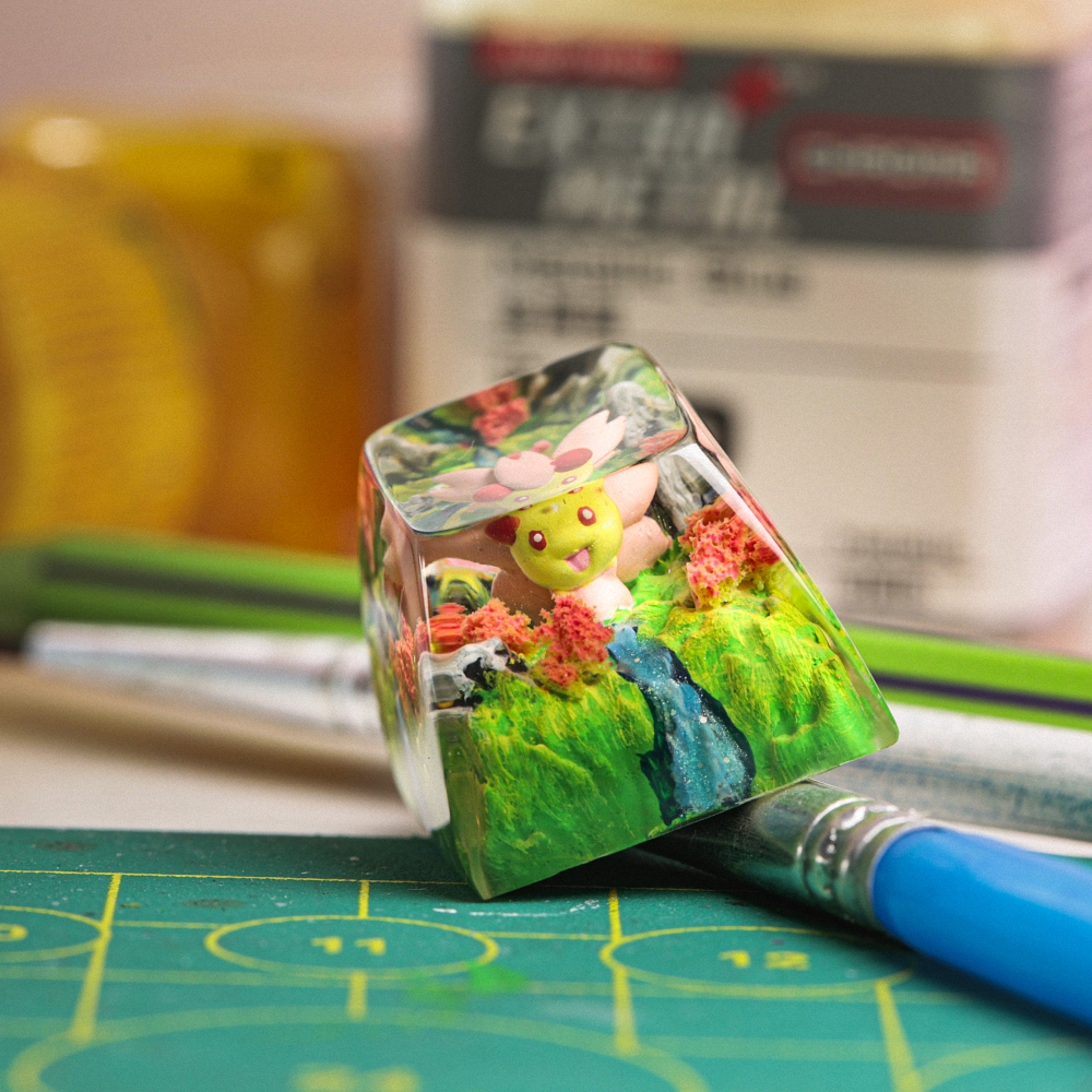 Pokemon - Cherrim Artisan Keycap Breakwooden