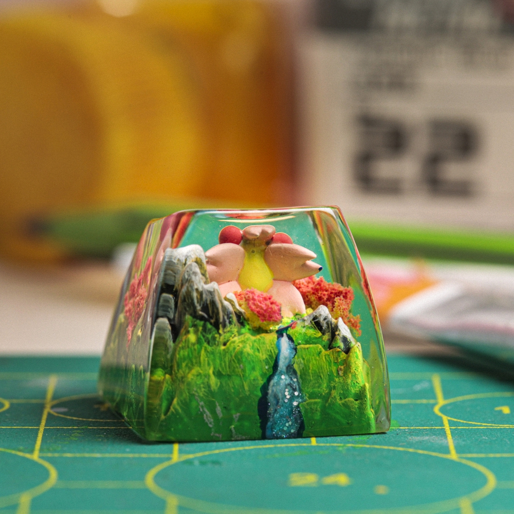 Pokemon - Cherrim Artisan Keycap Breakwooden