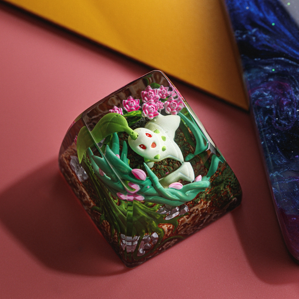 Pokemon - Chikorita Artisan Keycap Breakwooden