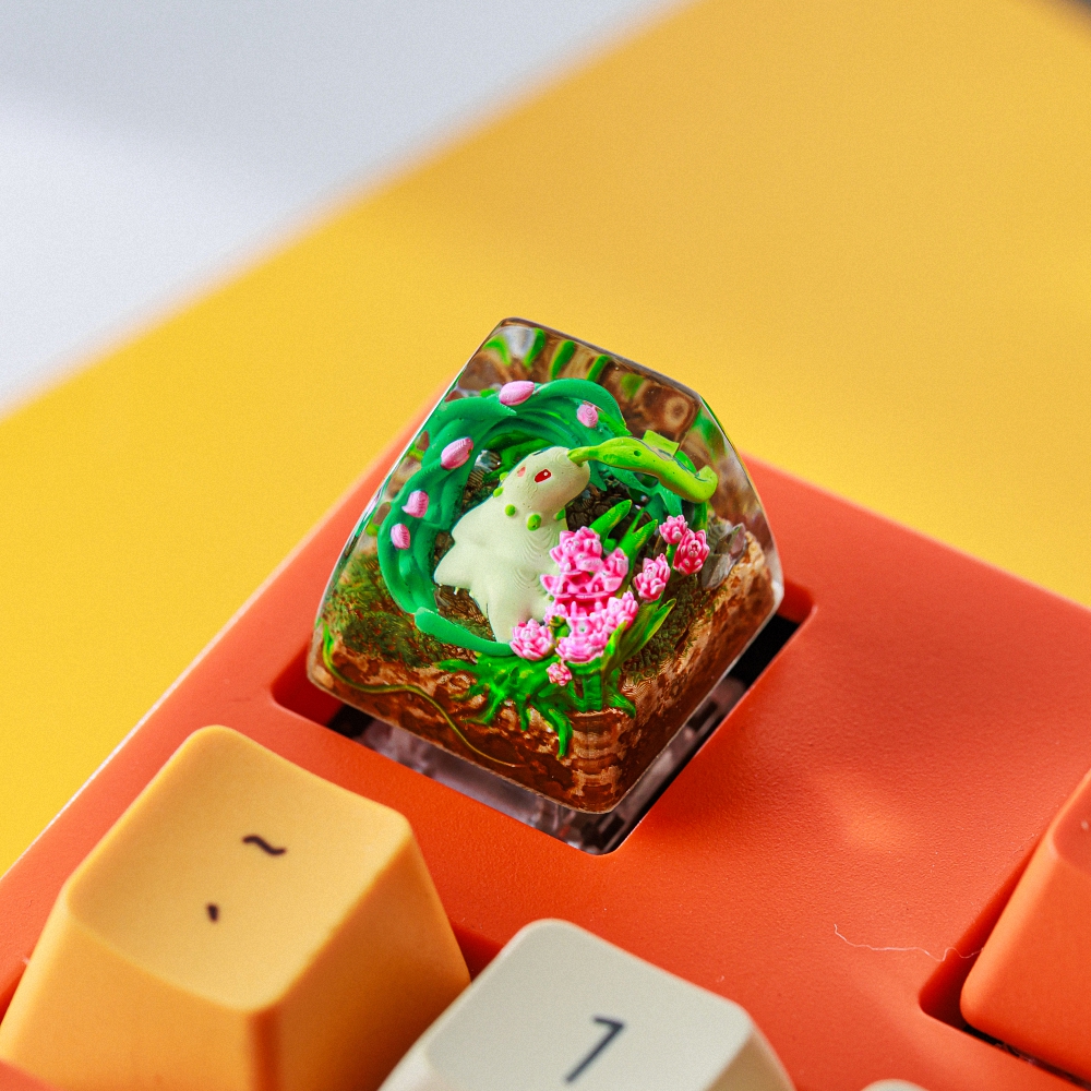 Pokemon - Chikorita Artisan Keycap Breakwooden 2