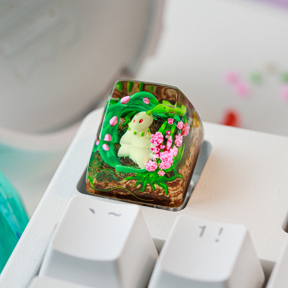 Pokemon - Chikorita Artisan Keycap Breakwooden 3
