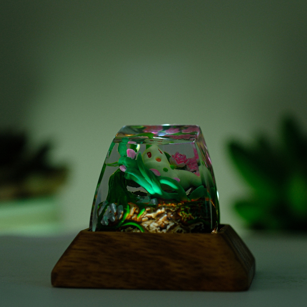 Pokemon - Chikorita Artisan Keycap Breakwooden 5
