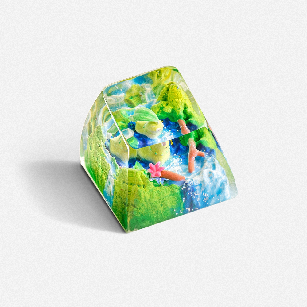 Pokemon - Chikorita Artisan Keycap Breakwooden 6