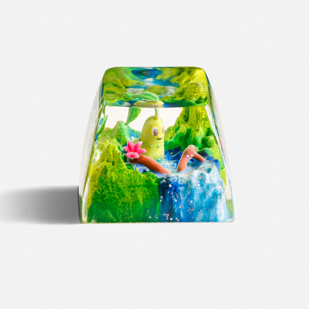 Pokemon - Chikorita Artisan Keycap Breakwooden 6