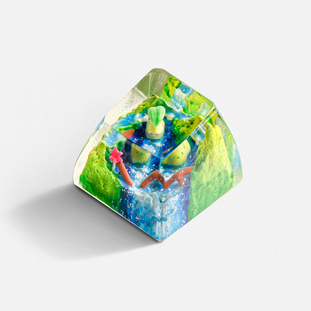 Pokemon - Chikorita Artisan Keycap Breakwooden 6