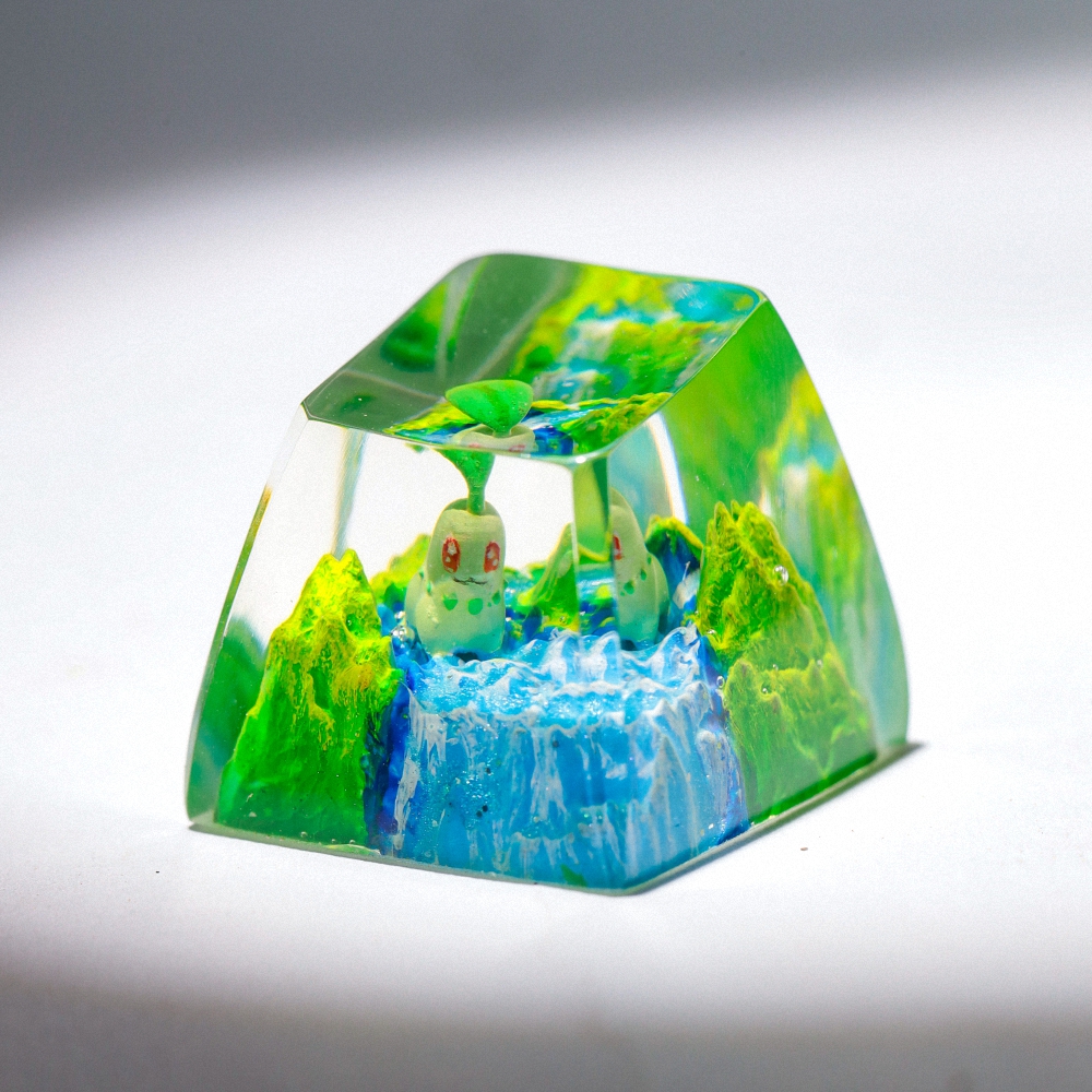 Pokemon - Chikorita Artisan Keycap Breakwooden 7