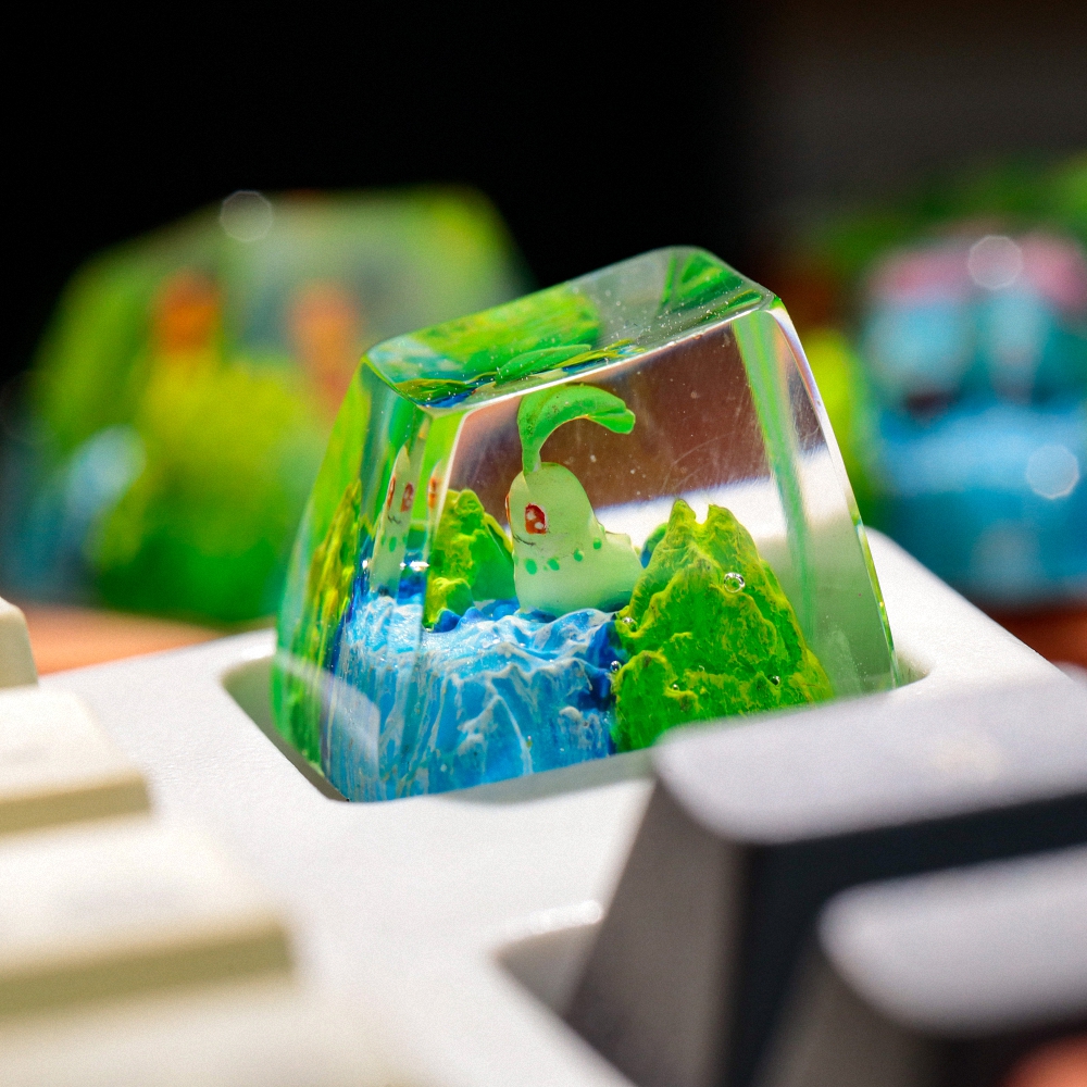 Pokemon - Chikorita Artisan Keycap Breakwooden 7