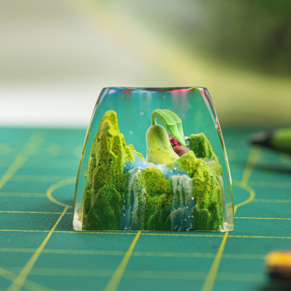 Pokemon - Chikorita Artisan Keycap Breakwooden 8