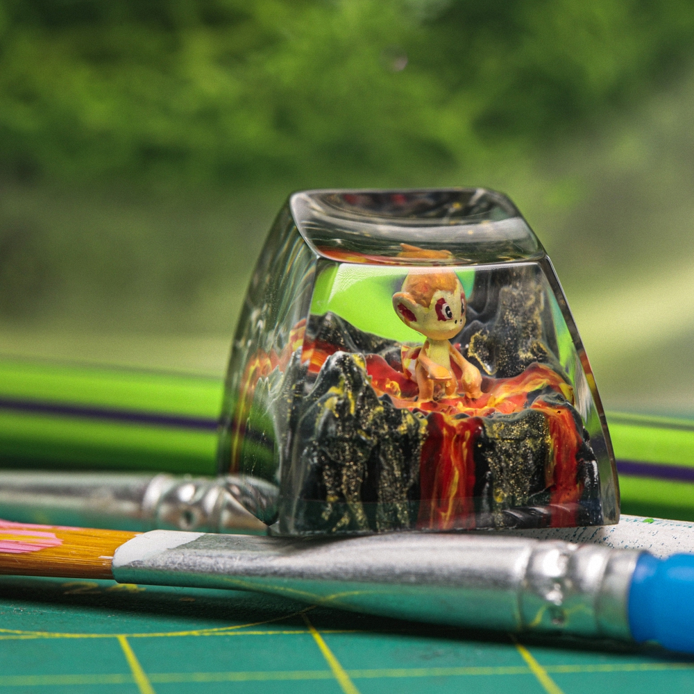 Pokemon - Chimchar Artisan Keycap Breakwooden