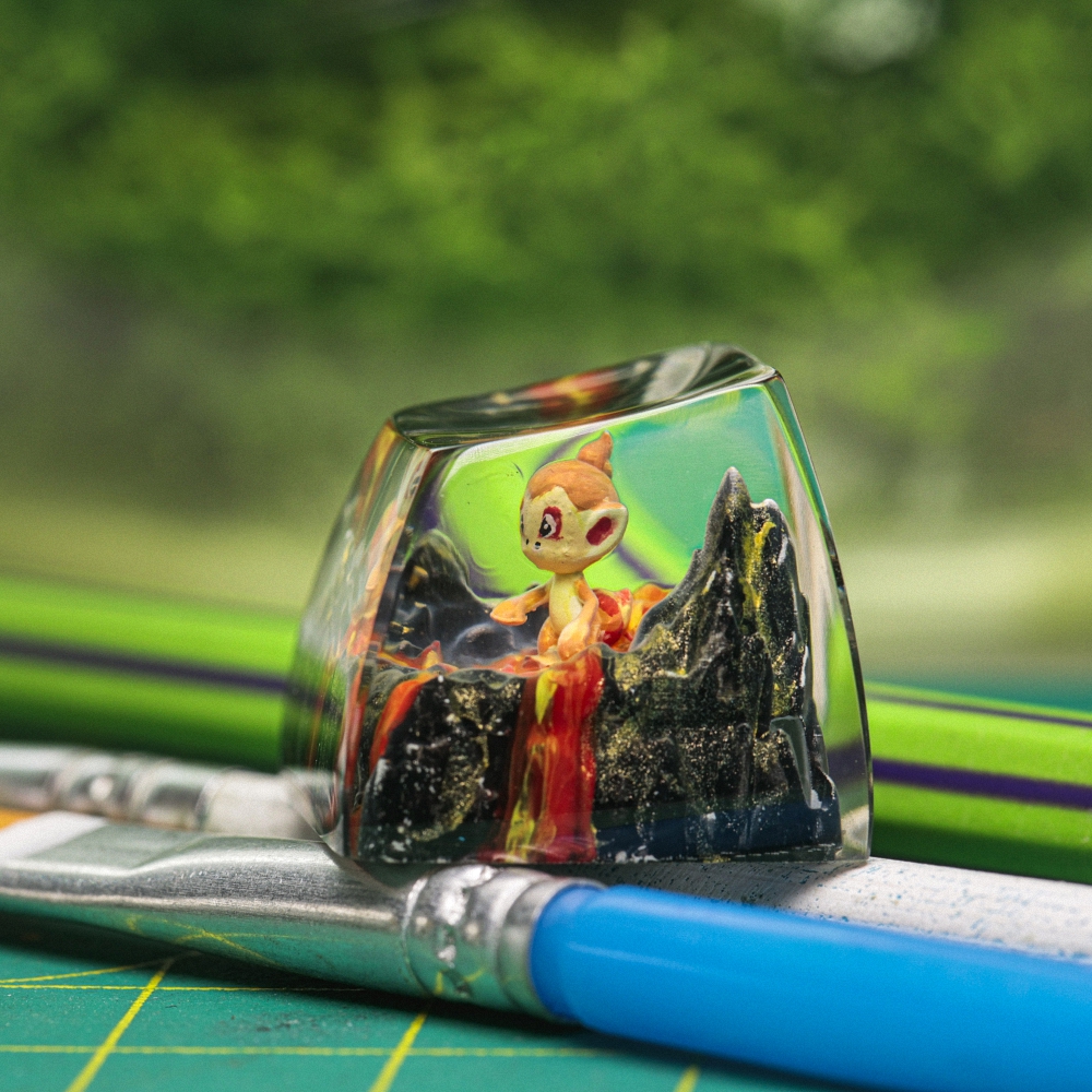 Pokemon - Chimchar Artisan Keycap Breakwooden
