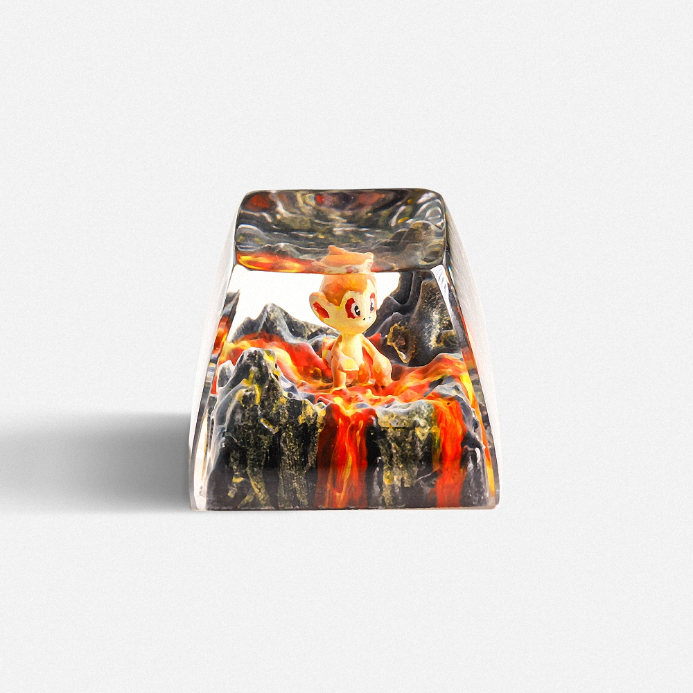 Pokemon - Chimchar Artisan Keycap Breakwooden 2