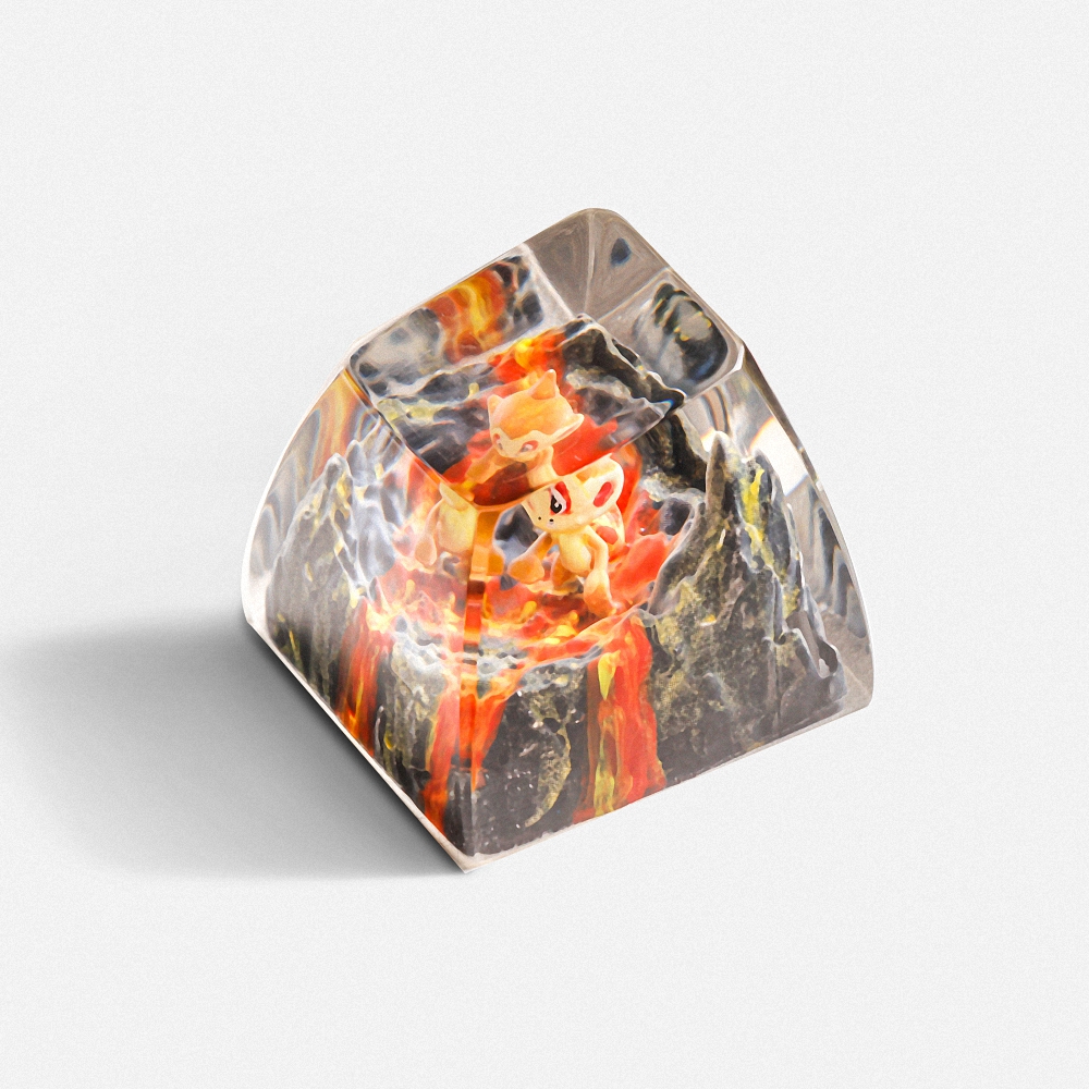 Pokemon - Chimchar Artisan Keycap Breakwooden 2