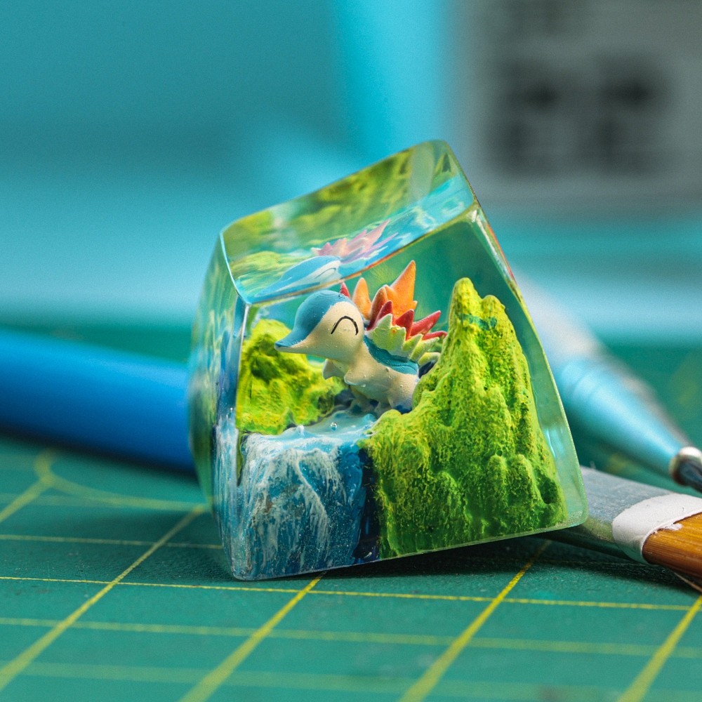 Pokemon - Cyndaquil Artisan Keycap Breakwooden