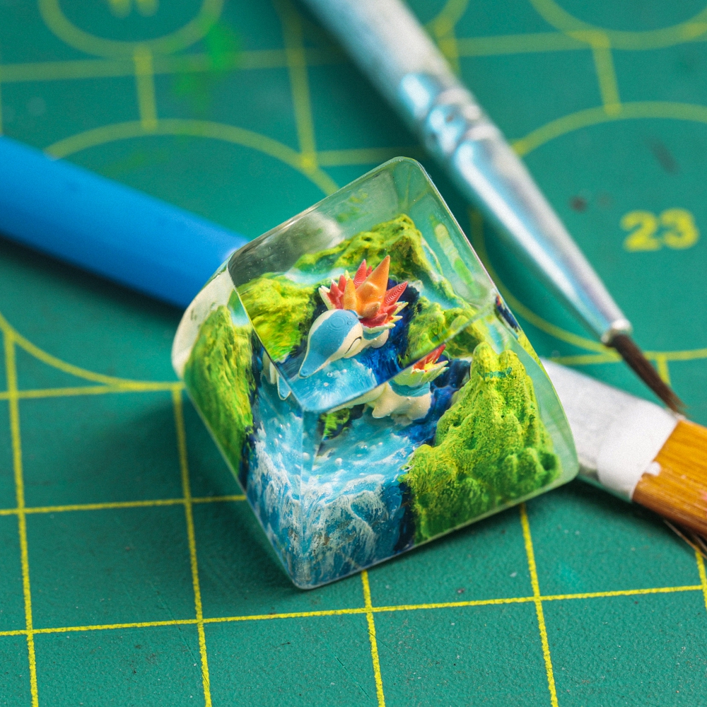 Pokemon - Cyndaquil Artisan Keycap Breakwooden