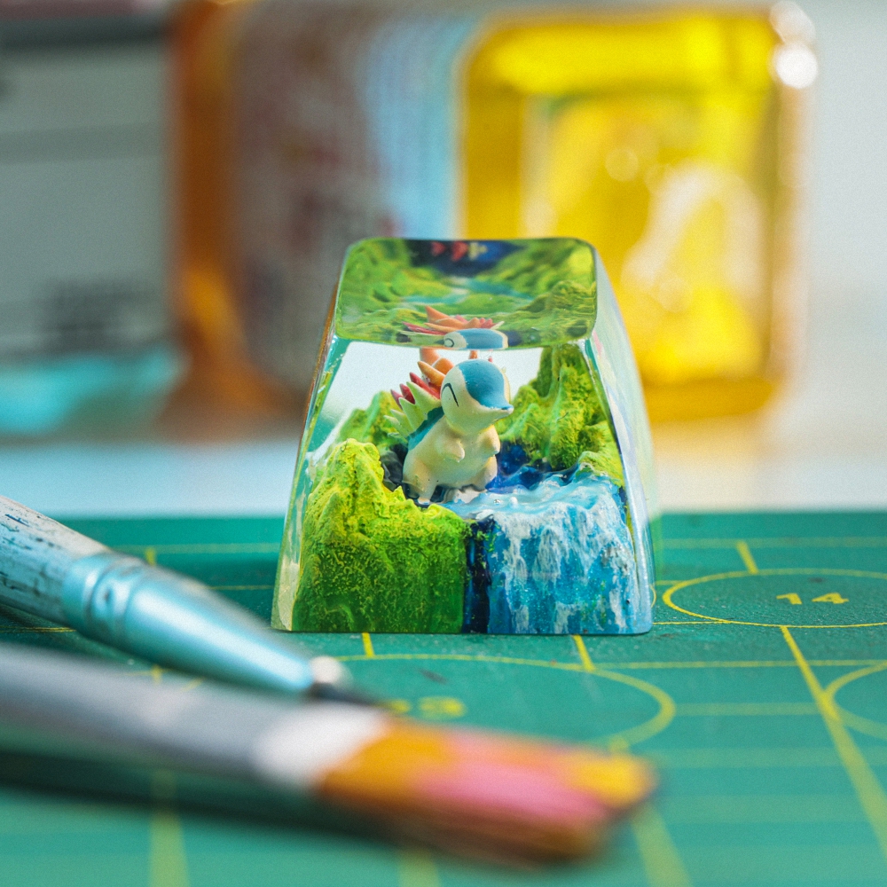 Pokemon - Cyndaquil Artisan Keycap Breakwooden