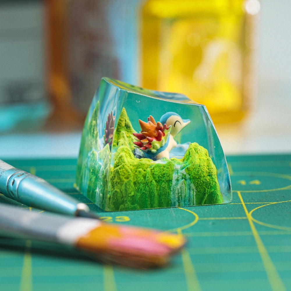 Pokemon - Cyndaquil Artisan Keycap Breakwooden
