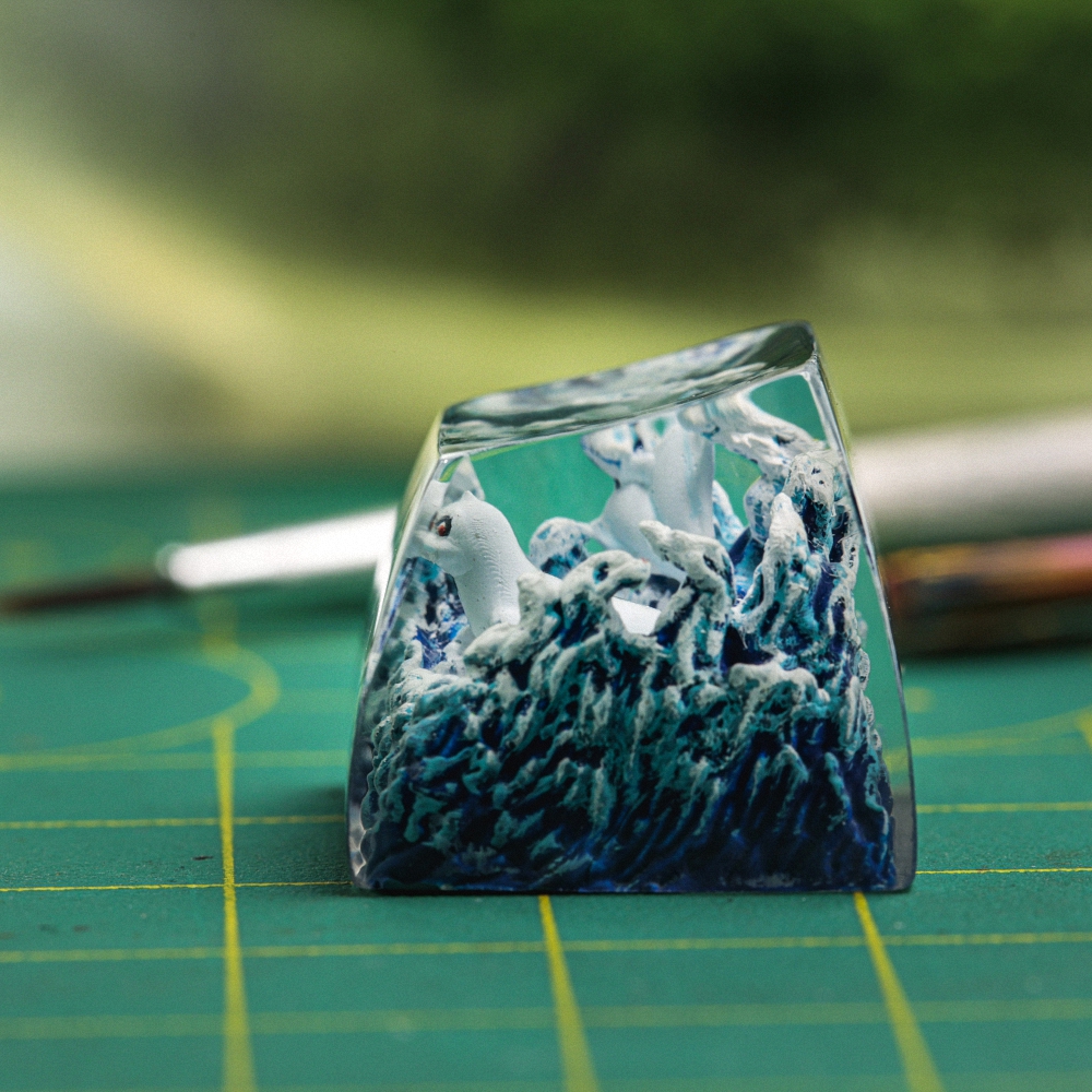 Pokemon - Dewgong Artisan Keycap Breakwooden