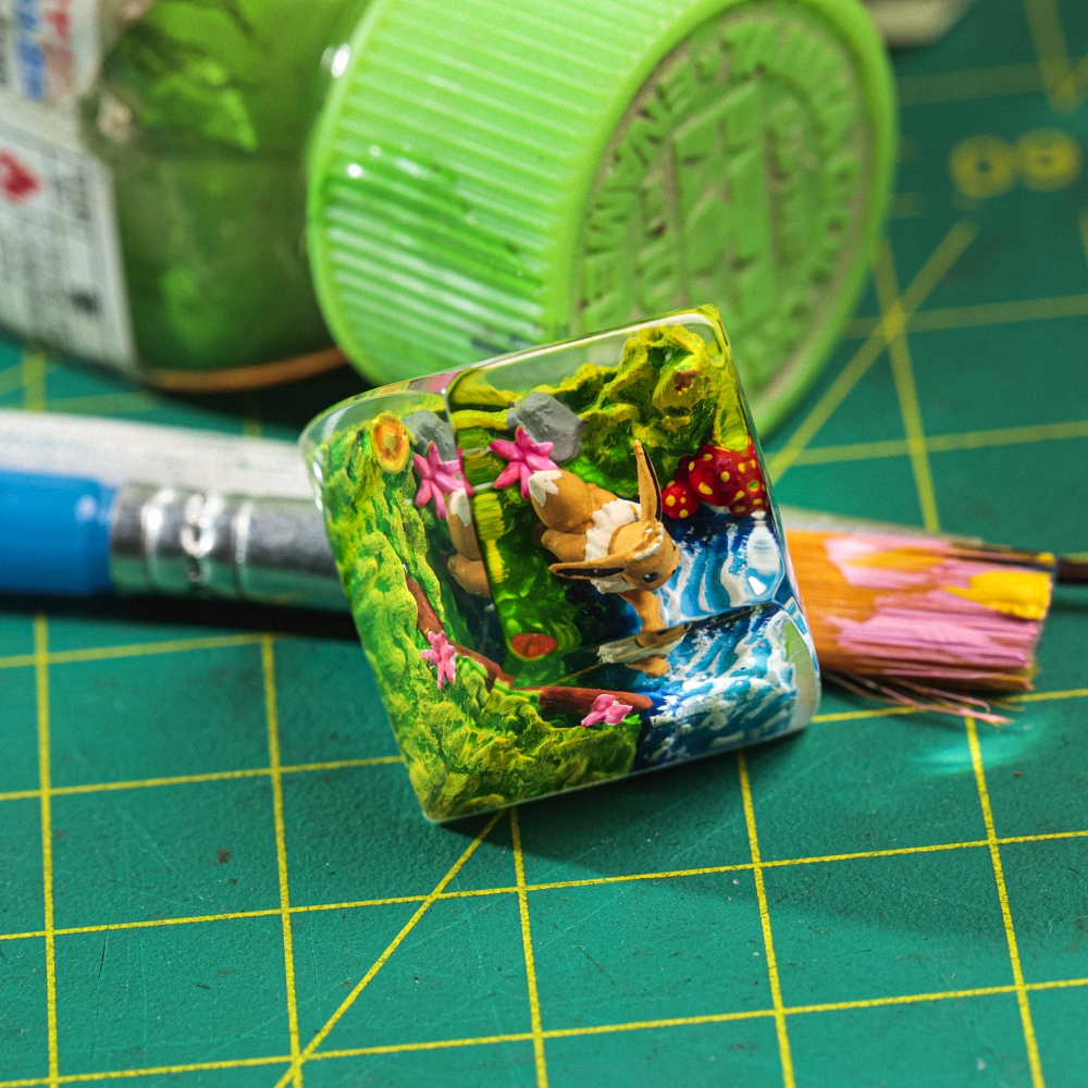 Pokemon - Eevee Artisan Keycap Breakwooden 10
