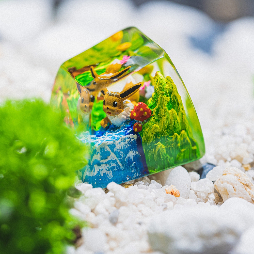 Pokemon - Eevee Artisan Keycap Breakwooden 10