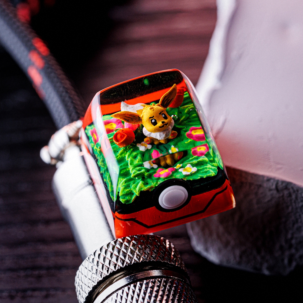 Pokemon - Eevee Artisan Keycap Breakwooden 5